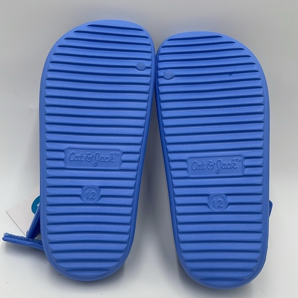 NWT Cat & Jack Toddler Footbed Slip-On Sandals - Blue Wynne, Size 12 - Picture 12 of 13